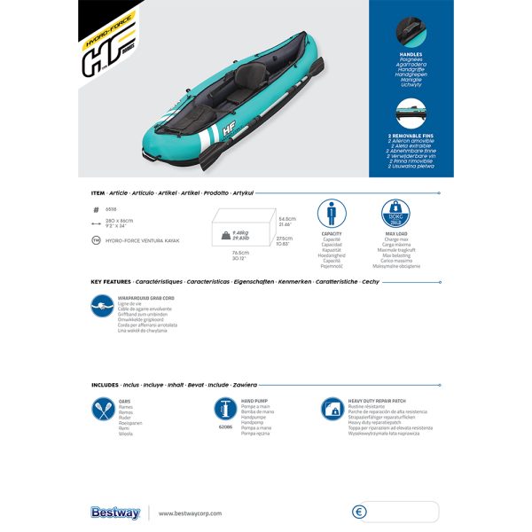 BESTWAY HYDRO-FORCE KAJAK-SET VENTURA – Bild 4