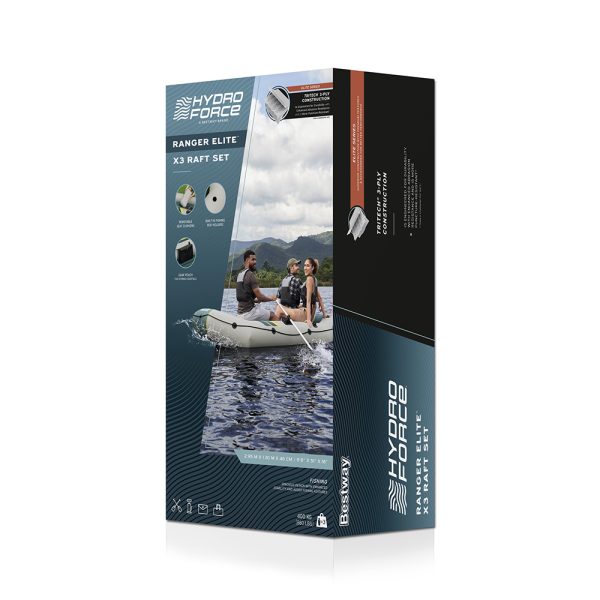 HYDRO-FORCE SCHLAUCHBOOT KOMPLETT-SET RANGER ELITE X3 295 X 130 X 46 CM – Bild 4
