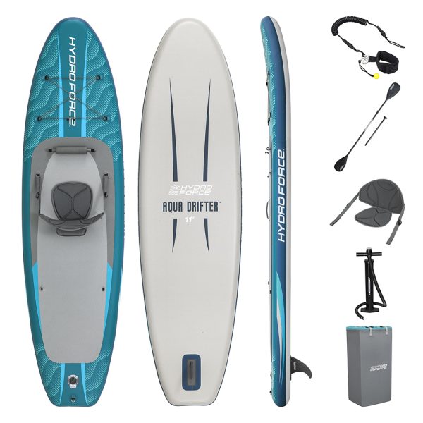 HYDRO FORCE SUP ALLROUND BOARD-SET AQUA DRIFTER MIT SITZ 335 CM – Bild 4