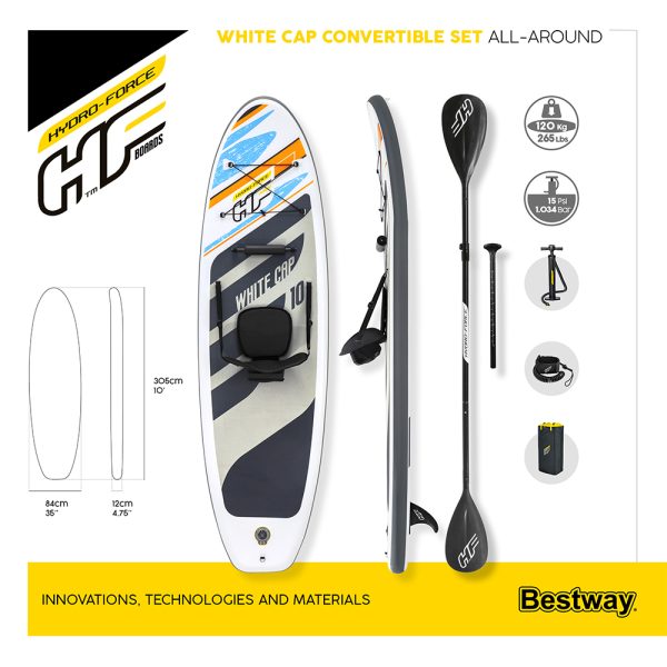 HYDRO-FORCE SUP ALLROUND BOARD-SET "WHITE CAP" 305 CM – Bild 9