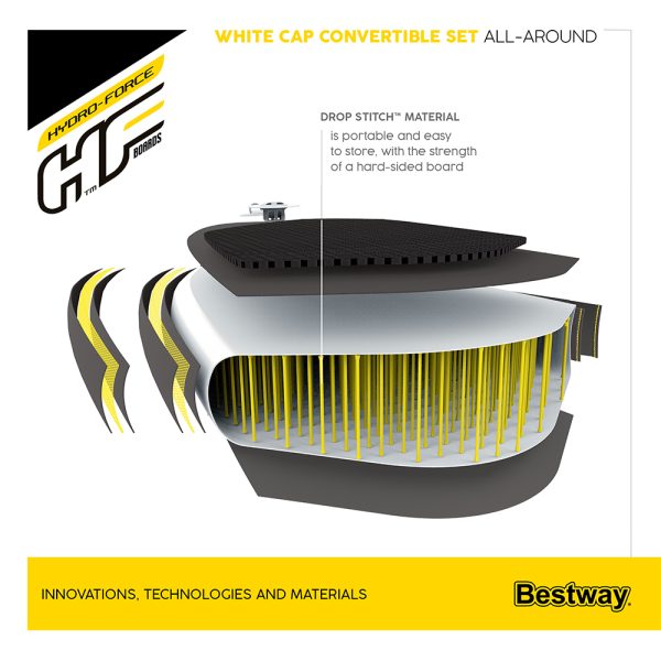 HYDRO-FORCE SUP ALLROUND BOARD-SET "WHITE CAP" 305 CM – Bild 10