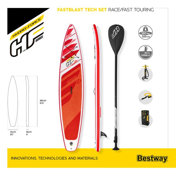 HYDRO-FORCE SUP-BOARD-SET FASTBLAST TECH 381 CM – Bild 10