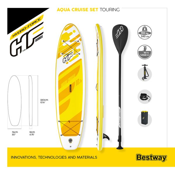 HYDRO-FORCE SUP-BOARD-SET AQUA JOURNEY274 CM – Bild 10